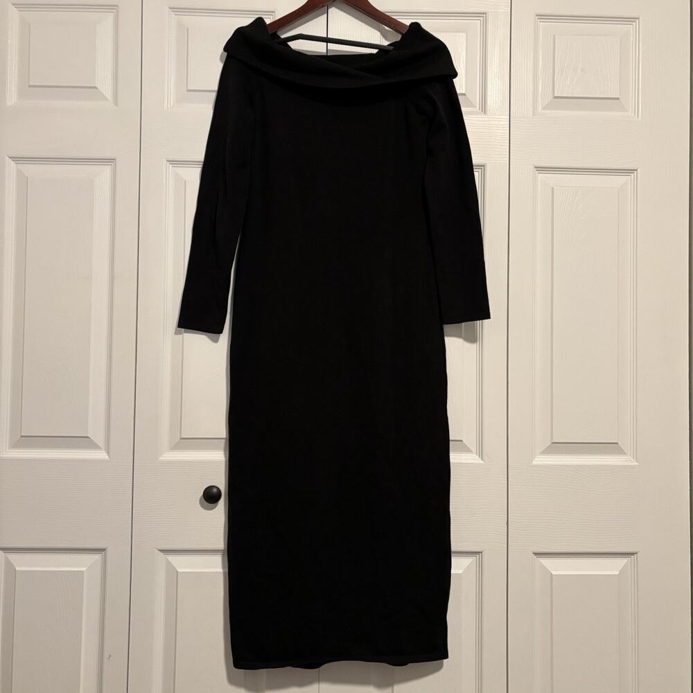 Women’s Peruvian Connection Black Midi Dress Size Small